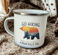 Emaille Tasse – Go Hiking