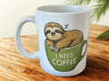 Keramiktasse – I Need Coffee (Faultier)