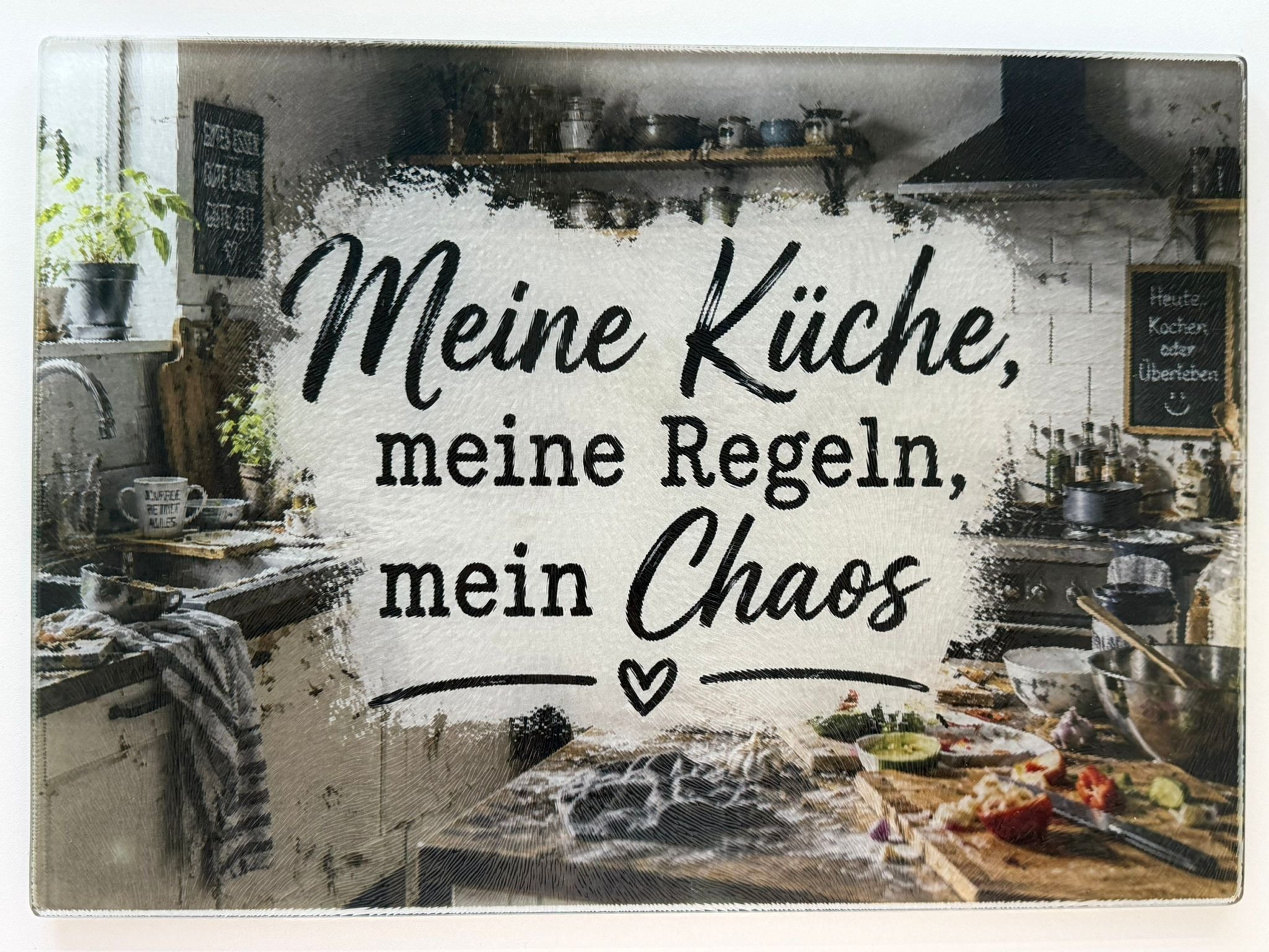 Glasschneidebrett – Meine Küche, meine Regeln, mein Chaos