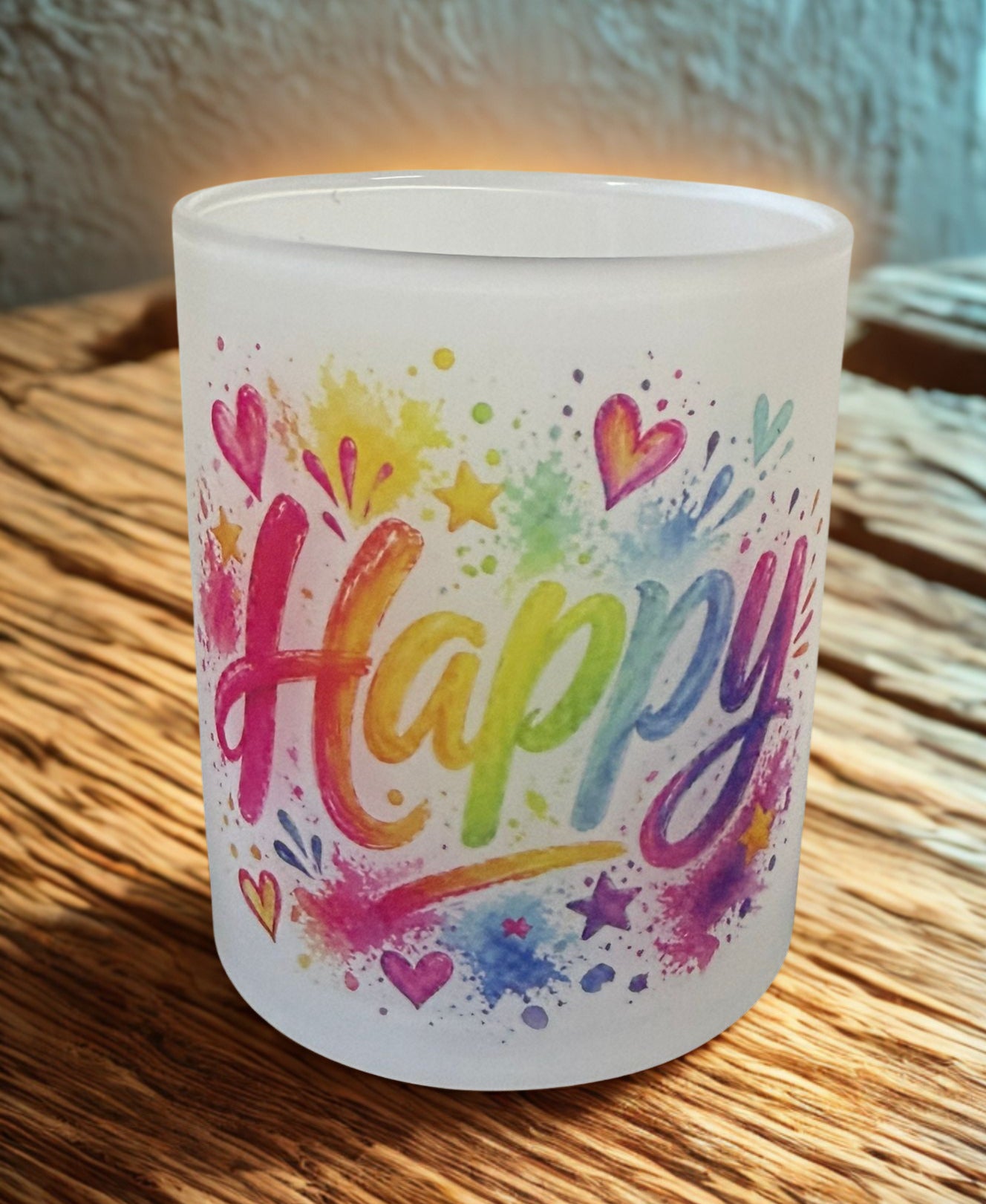 Teelichthalter – Happy 2