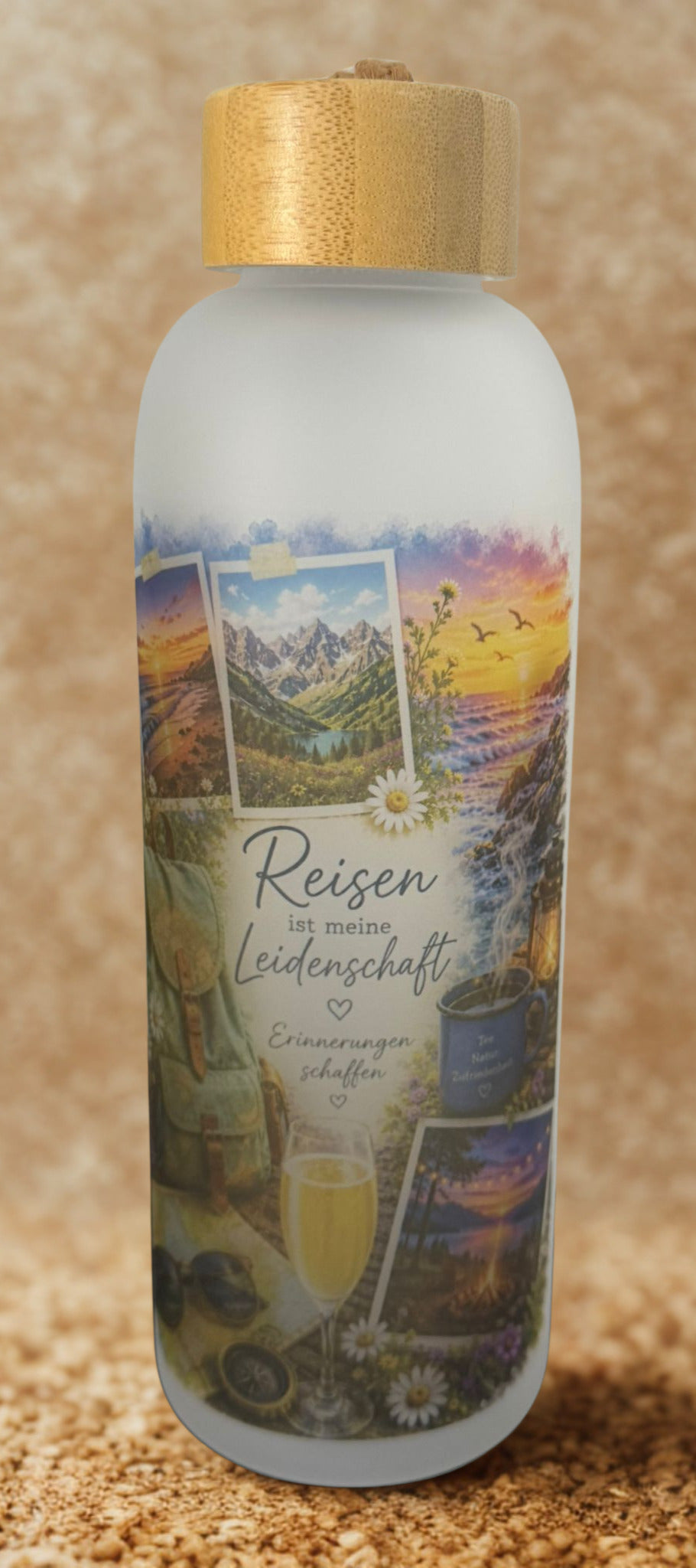 Glastrinkflasche – Reisen ist meine Leidenschaft